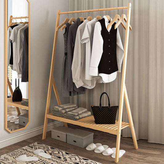 Stand per fermo indipendente Mid Century Modern Wooden Hall con deposito