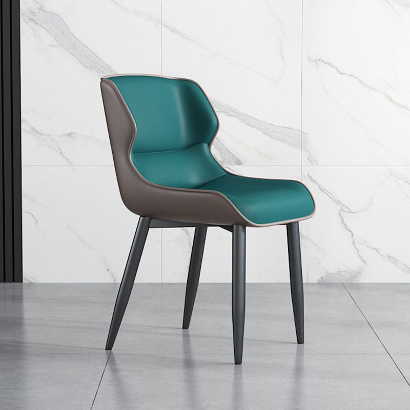 Modern Wingback Side Chair Faux Leather Upholstered Side Chair Clearhalo 'Dining Chairs' 'Dining Tables & Seating' 'dining_chair' 'furn' 'furn_dining_chair' 'Furniture' 'Kitchen & Dining Furniture' 1200x1200_c71deb3b-d7d6-47c2-826d-12493c31741f