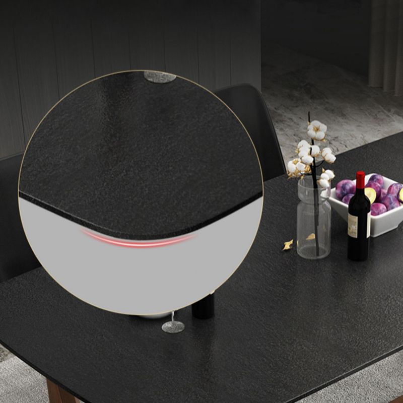 Black and Brown Dining Room Table Contemporary Dining Site Table Clearhalo 'Dining Tables & Seating' 'Dining Tables' 'dining_table' 'furn' 'furn_dining_table' 'Furniture' 'Kitchen & Dining Furniture' 1200x1200_c71e2502-4c5b-441d-87b6-7376d2c0307b