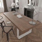 Rectangle Double Pedestal Luxury Dining Table Fixed Table with Pine Solid Wood Clearhalo 'Dining Tables & Seating' 'Dining Tables' 'dining_table' 'furn' 'furn_dining_table' 'Furniture' 'furniture_dining_table' 'Kitchen & Dining Furniture' 'kitchen' 'kitchen_dining_table' 1200x1200_c71f3694-7d29-4b51-842d-57dde5af22c5