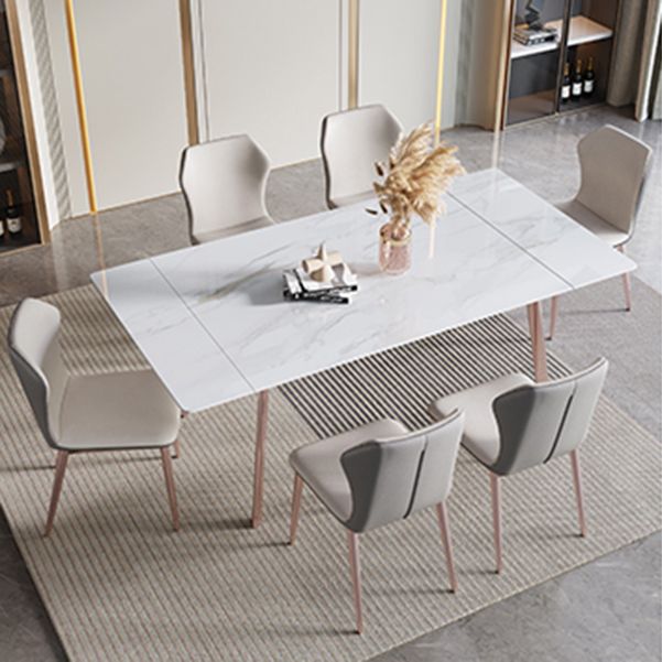 Luxury 1/4/5/7 Pieces Dining Set Sintered Stone Extendable Dining Table with Chairs Clearhalo 'Dining Room Sets' 'Dining Tables & Seating' 'dining_room_set' 'furn' 'furn_dining_room_set' 'Furniture' 'furniture_dining_room_set' 'Kitchen & Dining Furniture' 'kitchen&dining_furn' 'kitchen' 1200x1200_c71f60df-2902-4c78-90da-4ee55e1c289a