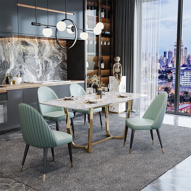 Glam Wood Dining Room Chairs Upholstered Armless Dining Chairs for Home Use (Set of 2) Clearhalo ' kitchen&dining_furn' 'Dining Chairs' 'Dining Tables & Seating' 'dining_chair' 'furn' 'furn_dining_chair' 'Furniture' 'furniture_dining_chair' 'Kitchen & Dining Furniture' 'kitchen' 1200x1200_c71f70dc-4848-4cf5-8186-bbed7f5a3f8f