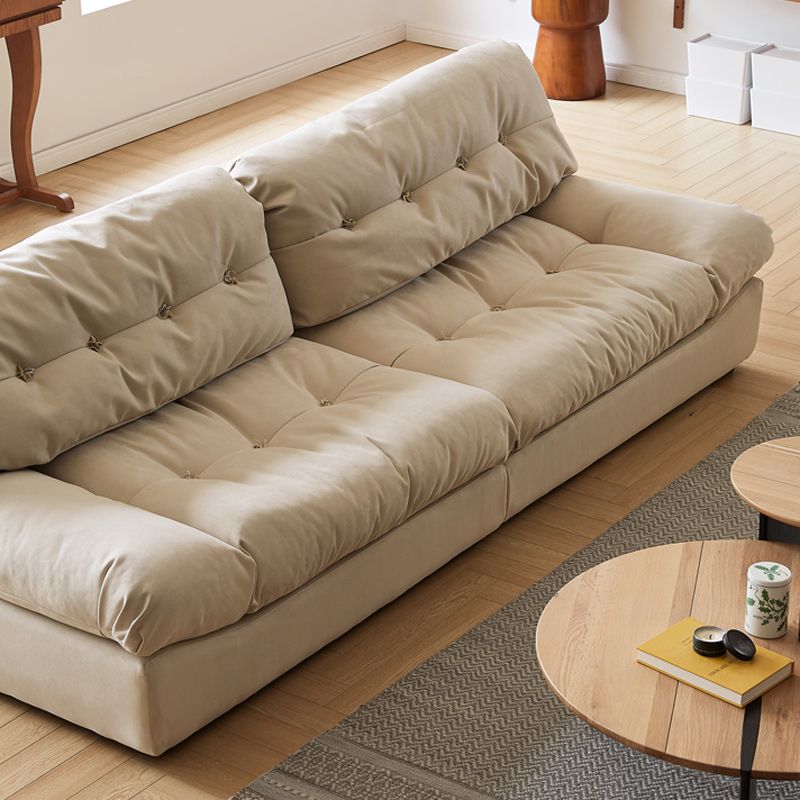 Faux Leather Tufted Back Sofa 40.1 "W Sofa with Pillow Top Arm Clearhalo 'furn' 'furn_sofas' 'Furniture' 'furniture_sofas' 'Living Room Furniture' 'Sofa' 'sofas' 1200x1200_c72219b4-2efb-4922-952b-6855f435901f