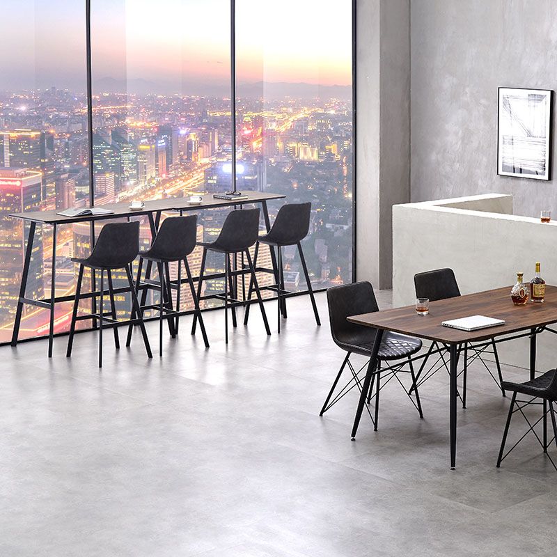 Scandinavian Restaurant Footrest Stool Matte Finish Leather Barstool Clearhalo 'Bar Furniture' 'Bar Stools' 'bar_stools' 'furn' 'furn_bar_stools' 'Furniture' 'furniture_bar_stools' 'Kitchen & Dining Furniture' 1200x1200_c722d425-2338-4c40-8c7b-c185a8fde87e