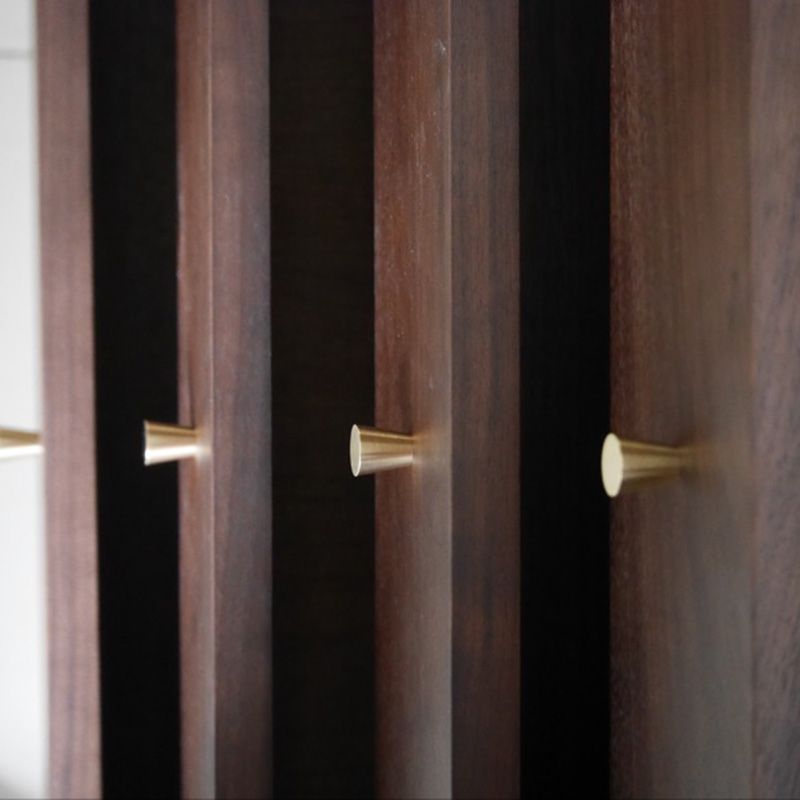 Sideboard moderno a 4 a tasto da pranzo in legno massiccio a 4 cassetto con porta scorrevole