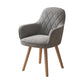 Upholstered Dining Arm Chair Solid Back Armchair with Wood Legs (Set of 2) Clearhalo ' kitchen&dining_furn' 'Dining Chairs' 'Dining Tables & Seating' 'dining_chair' 'furn' 'furn_dining_chair' 'Furniture' 'furniture_dining_chair' 'Kitchen & Dining Furniture' 'kitchen' 1200x1200_c723c7b2-500e-48e5-8e37-d9b56c1bdf1d