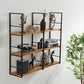 Wall Unit Industrial Bookshelf with Iron Frame Pine Wood Bookshelf Clearhalo 'Bookcases' 'furn' 'furn_bookcases' 'Furniture' 'furniture_bookcases' 'kitchen' 'kitchen_bookcases' 'Living Room Furniture' 'Office Furniture' 1200x1200_c7249f55-6502-48a4-9f7c-7baf7e1abc40
