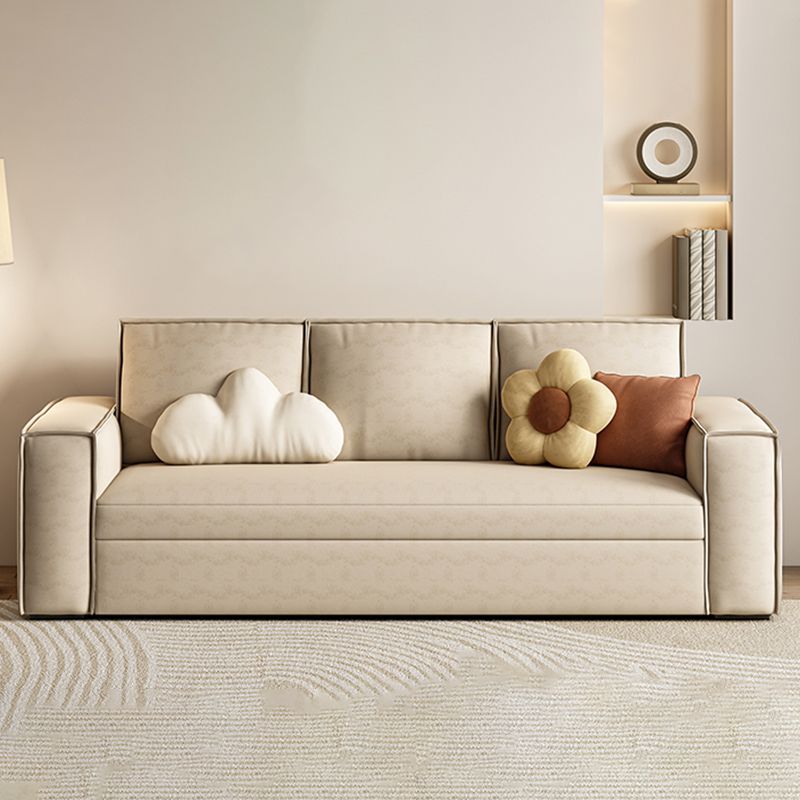 Contemporary Foldable Futon Sleeper White Futon and Mattress Clearhalo 'furn' 'furn_futons' 'Furniture' 'Futons & Daybeds' 'Futons' 'Living Room Furniture' 1200x1200_c725d3d7-3a35-41d8-8d59-a64bb56cfda2