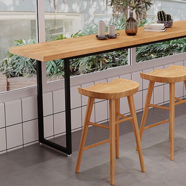 Industrial Style Wood Top Counter Table 42-inch Height Table for Coffee Shop Clearhalo 'Bar Furniture' 'Bar Tables' 'bar_tables' 'furn' 'furn_bar_tables' 'Furniture' 'furniture_bar_tables' 'Kitchen & Dining Furniture' 1200x1200_c726baf6-2cd9-44dd-932b-0f32a49e6b5f