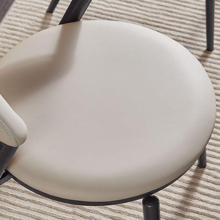 Glam Style Leather Dining Side Chair Open Back Indoor Dining Chair Clearhalo 'Dining Chairs' 'Dining Tables & Seating' 'dining_chair' 'furn' 'furn_dining_chair' 'Furniture' 'furniture_dining_chair' 'Kitchen & Dining Furniture' 1200x1200_c7273a24-76dd-447a-a543-b31910c1dd68