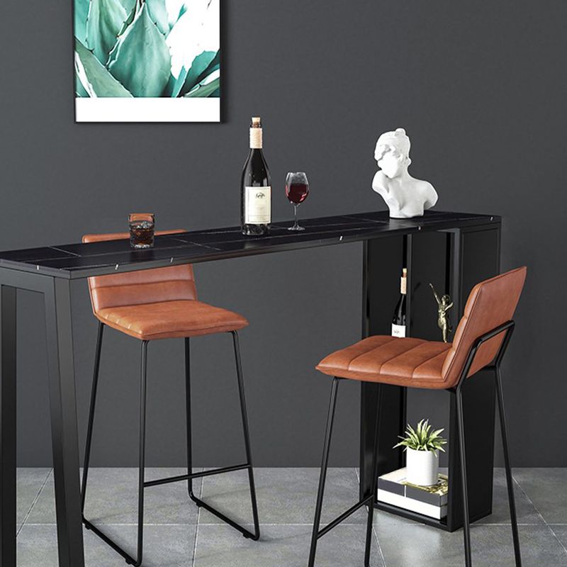 Metal Low Back Dining Stools Contemporary Armless Bar Stools with Footrest Clearhalo 'Bar Furniture' 'Bar Stools' 'bar_stools' 'furn' 'furn_bar_stools' 'Furniture' 'Kitchen & Dining Furniture' 1200x1200_c7274b01-0ea3-4d3a-a9f9-9251a6b14f87