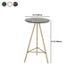 1/3 stuks glamour ijzeren staaftafel set rond bistro set met witte faux marmeren top