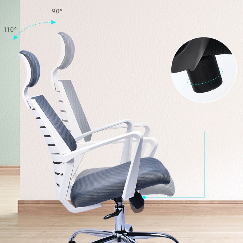 Zeitgenössischer Schwenkstuhl Mikrofaser Task Arm Stuhl mit Rädern