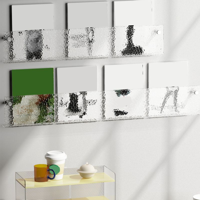 Floating Clear Plastic/Acrylic Bookcase Urban Wall Mounted Shelf Clearhalo 'Bookcases' 'furn' 'furn_bookcases' 'Furniture' 'Office Furniture' 1200x1200_c728b229-b78d-4213-b7d5-baa6ba91a55d