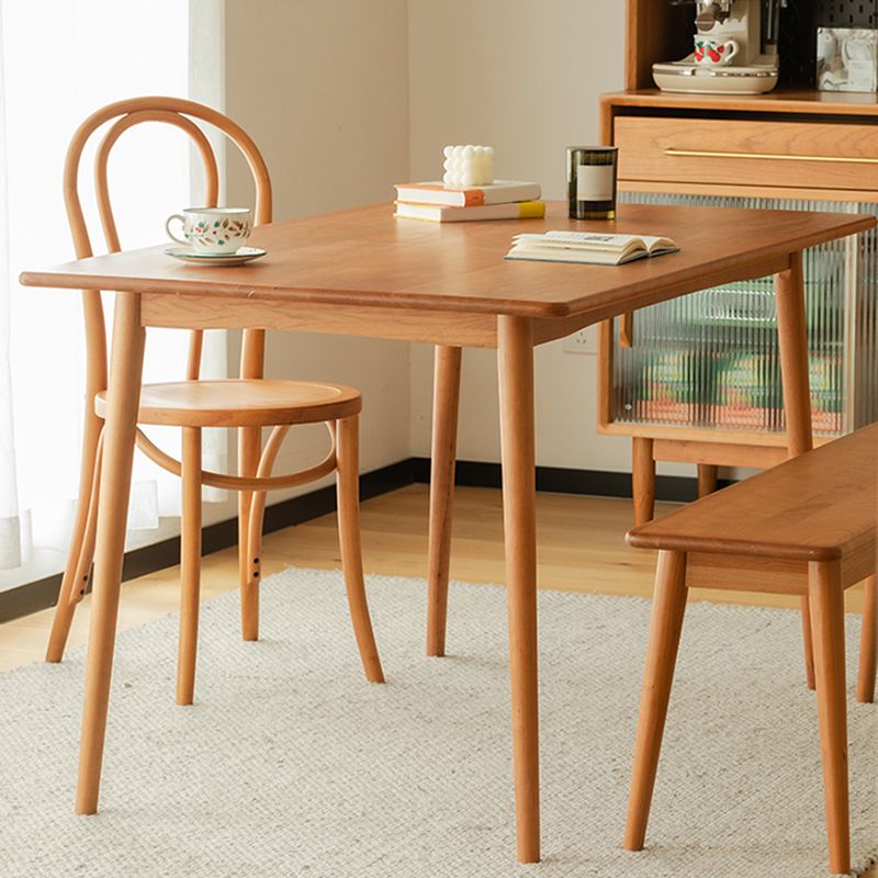 Modern Rectangular Solid Wood Tabletop Dining Table with 4 Legs Clearhalo 'Dining Tables & Seating' 'Dining Tables' 'dining_table' 'furn' 'furn_dining_table' 'Furniture' 'Kitchen & Dining Furniture' 1200x1200_c72905fc-54fb-4b2a-a851-4b6b6b4a6d00