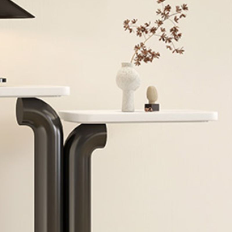 Rectangle Contemporary Console Table Stone Console Sofa Table for Hall