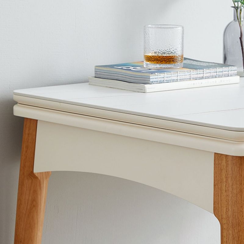 Juego moderno de mesa comedor con muebles de cocina de base de madera