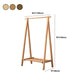 Rack de manteau de style moderne en bois massif en bois de manteau autoportant avec étagère