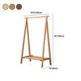 Rack de manteau de style moderne en bois massif en bois de manteau autoportant avec étagère