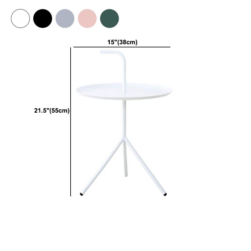 21.6"/25.5" Tall Metal Pedestal End Table Round Tray Top Side End Table Clearhalo 'Coffee & Accent Tables' 'End & Side Tables' 'end_side_table' 'Furniture' 'furniture_end_side_table' 'Living Room Furniture' 1200x1200_c72c1059-989f-43e0-a6ac-57d631c2f5b4