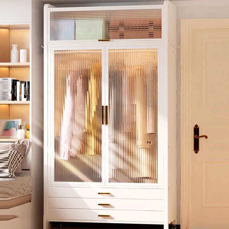Combinaison de style moderne armoire en verre armoire pour chambre à coucher