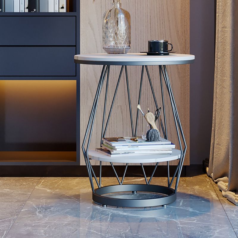Luxurious Metal Side Table Round Frame Sofa Side Accent Table