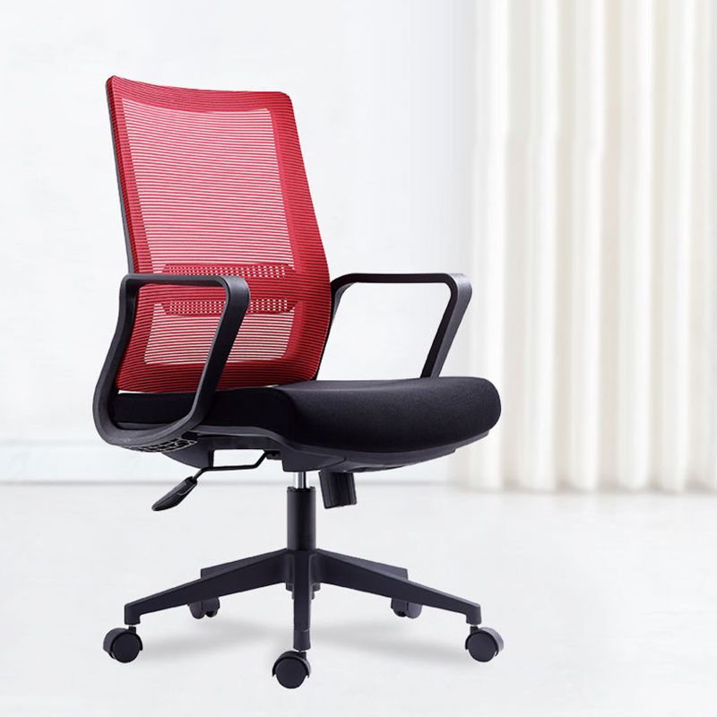 Contemporary Arm Chair Fixed Arms Mid-back Breathable Air Grid Office Chair Clearhalo 'furn' 'furn_office_chair' 'Furniture' 'Office Chairs' 'Office Furniture' 'office_chair' 1200x1200_c72e9b71-d4cf-401e-a81d-5da3b82aea16