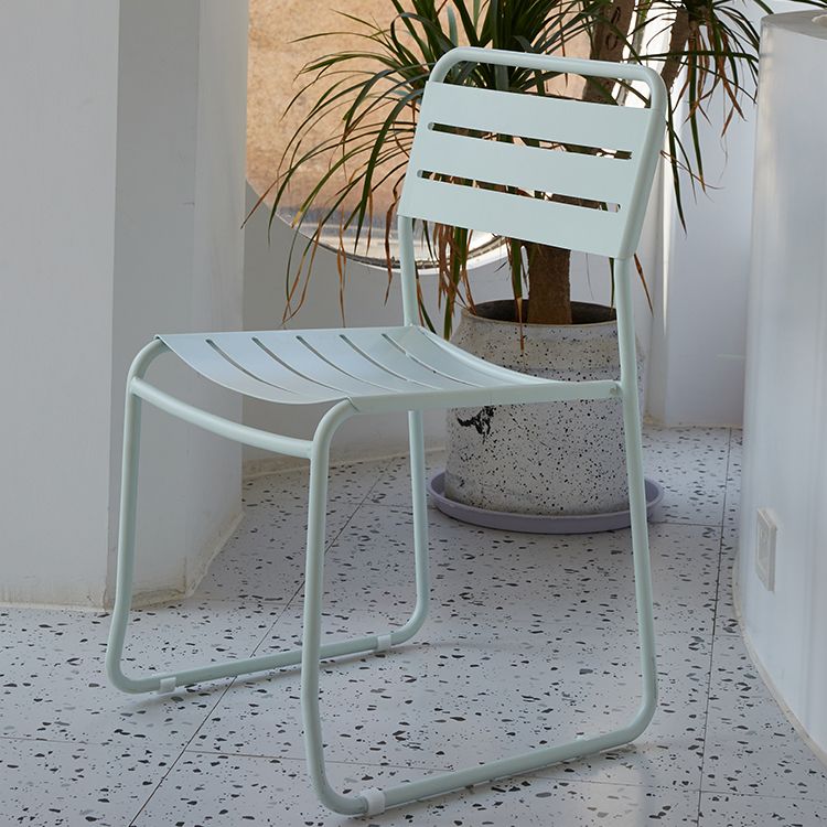 Glam Style Metal Side Chair Ladder Back Dining Chair for Patio Clearhalo 'Dining Chairs' 'Dining Tables & Seating' 'dining_chair' 'furn' 'furn_dining_chair' 'Furniture' 'furniture_dining_chair' 'Kitchen & Dining Furniture' 1200x1200_c72f3ec8-594f-4380-b8af-de4c9d51f498