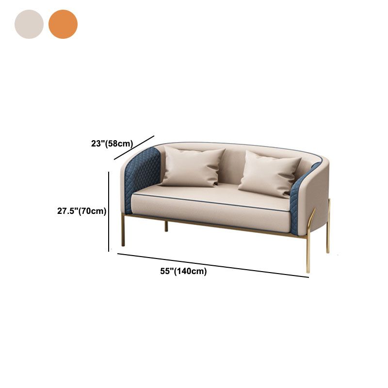MODERNE 22,83 "Large canapé en cuir en cuir en cuir en pente pour le salon