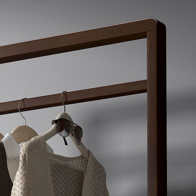 Rack de manteau traditionnel en bois massif en bois massif rack de conception avec étagères avec étagères