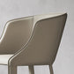 Leather Metal Contemporary Dining Chair Dining Room Solid Back Chair with Arm Clearhalo ' kitchen&dining_furn' 'Dining Chairs' 'Dining Tables & Seating' 'dining_chair' 'furn' 'furn_dining_chair' 'Furniture' 'furniture_dining_chair' 'Kitchen & Dining Furniture' 'kitchen' 1200x1200_c730ffa8-9197-4b00-96bd-9ea281df539b