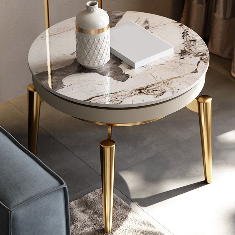 Table d'appoint en métal luxueuse Pierre 4 jambes SOFFA