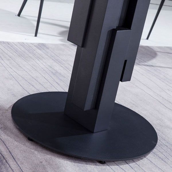 Ronde moderne stenen tafel standaardhoogte eettafel met voetstukbasis