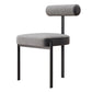 Glam – chaise de salle à manger en velours, mobilier d'appoint à dossier ouvert, finition mate pour l'intérieur