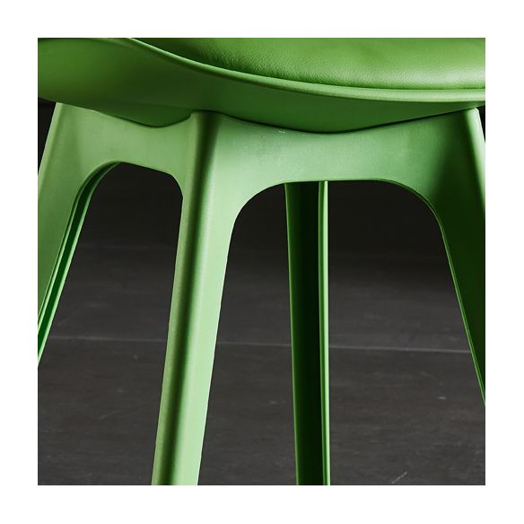 Modern Plastic Chair 33"H Acrylic Solid Back Dining Chair for Restaurant Clearhalo ' kitchen&dining_furn' 'Dining Chairs' 'Dining Tables & Seating' 'dining_chair' 'Furniture' 'furniture_dining_chair' 'Kitchen & Dining Furniture' 'kitchen' 1200x1200_c7336236-9f48-42ea-8fdd-bf55171f4e58