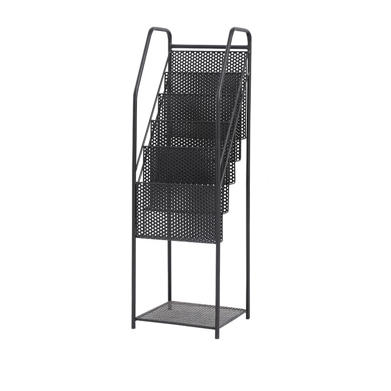 Modern Metal Bookshelf Geometric Closed Back Bookcase in Burnish Clearhalo 'Bookcases' 'furn' 'furn_bookcases' 'Furniture' 'Office Furniture' 1200x1200_c736a2ba-e5f6-4776-8d9e-08b73fc95532