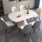 Contemporary Dining Room Dinner Table Pedestal Extendable Dining Table
