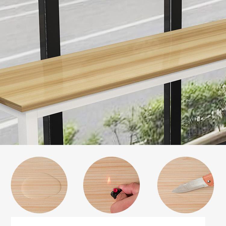 Metal and Wood Rectangular Table, Modern Style Home Living Room Kitchen Bar Table Clearhalo 'Bar Furniture' 'Bar Tables' 'bar_tables' 'furn' 'furn_bar_tables' 'Furniture' 'Kitchen & Dining Furniture' 1200x1200_c7390275-ec07-4300-accf-8fc65d6e87d9