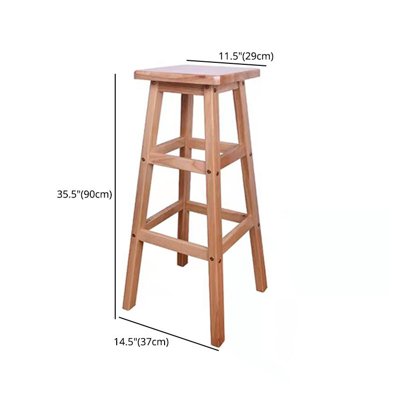 Modern Armless Backless Counter Stool Wood Bar Stool with Footrest Clearhalo 'Bar Furniture' 'Bar Stools' 'bar_stools' 'furniture_bar_stools' 'Kitchen & Dining Furniture' 'kitchen&dining_furn' 'kitchen' 'kitchen_furn' Furniture' 1200x1200_c73a3434-de11-4cf7-8b7e-ed170426efd0