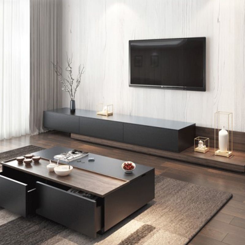 Wooden TV Stand Console Scandinavian Media Console with 3 Drawers Clearhalo 'furn' 'furn_tv_stands_entertainment_centers' 'Furniture' 'Living Room Furniture' 'TV Stands & Entertainment Centers' 'TV Stands & Media Storage Furniture' 'tv_stands_entertainment_centers' 1200x1200_c7405acf-8b23-4a0b-857f-f9337b013b4f