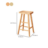 Sgabello da bar senza braccio con banco in legno solido industriale per soggiorno