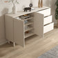 White Engineered Wood Buffet Server Modern Sideboard with Drawers Clearhalo 'buffet_sideboard' 'Buffets & Sideboards' 'furn' 'furn_buffet_sideboard' 'Furniture' 'Kitchen & Dining Furniture' 1200x1200_c742a83d-2803-4d9a-89d1-cbe07b0294ae