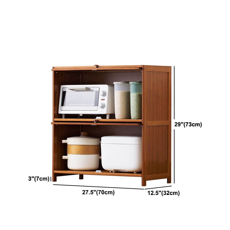 Sideboard moderna di bambù marrone Sideboard da pranzo con porta per soggiorno