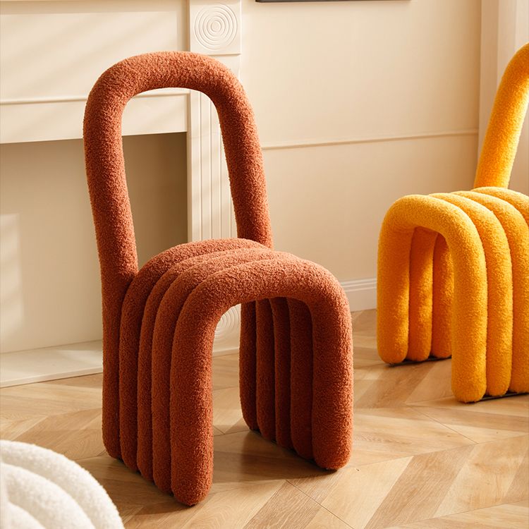 Lamb Wool Side Chairs Modern Kitchen Side Chair 16'' Wide Open Back Dining Side Chair Clearhalo ' kitchen&dining_furn' 'Dining Chairs' 'Dining Tables & Seating' 'dining_chair' 'furn' 'furn_dining_chair' 'Furniture' 'furniture_dining_chair' 'Kitchen & Dining Furniture' 'kitchen' 1200x1200_c7442a01-8656-477c-8fc7-501b64b38142