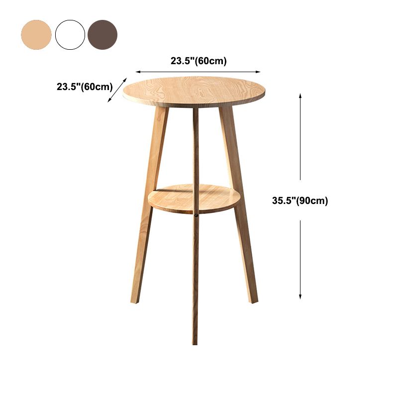 Modern Style Round Bar Table Wood Top Pub Table for Dining Room Clearhalo 'Bar Furniture' 'Bar Tables' 'bar_tables' 'furn' 'furn_bar_tables' 'Furniture' 'furniture_bar_tables' 'Kitchen & Dining Furniture' 1200x1200_c744503f-01ee-49e9-81e1-fe193148d422
