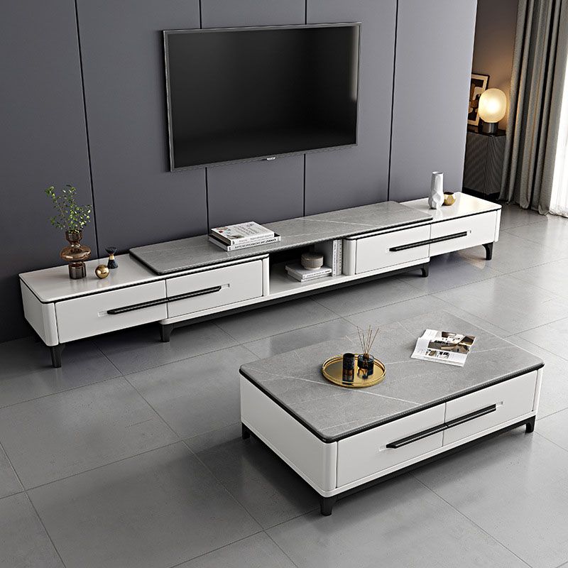 Contemporary Stone Top TV Stand Home TV Cabinet with Drawers for Living Room Clearhalo 'furn' 'furn_tv_stands_entertainment_centers' 'Furniture' 'Living Room Furniture' 'TV Stands & Entertainment Centers' 'TV Stands & Media Storage Furniture' 'tv_stands_entertainment_centers' 1200x1200_c745e49c-fe2a-4716-91e0-90bf4918a3ef