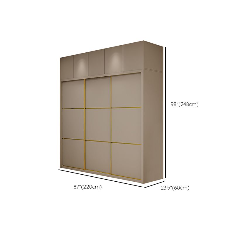 Contemporary Style Wardrobe Wooden Bedroom Wardrobe Closet with Clothes Rail Clearhalo 'Armoires & Wardrobes' 'armoires_wardrobes' 'Bedroom Furniture' 'furn' 'furn_armoires_wardrobes' 'Furniture' 1200x1200_c746fca9-07e0-4316-8f11-5e0f23b47a4a