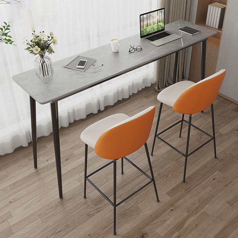 Modern Rectangle Stone Counter Table 1/2/3 Pieces Bar Table Set for Cafe Clearhalo 'Bar Furniture' 'furn' 'furn_home_bar_bar_sets' 'Furniture' 'Home Bars & Bar Sets' 'home_bar_bar_sets' 'Kitchen & Dining Furniture' 1200x1200_c74797b2-7710-4914-b95f-804930c9a739