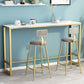 Contemporary Stone Top Bar Table 42-inch Height Iron Pedestal Bistro Table