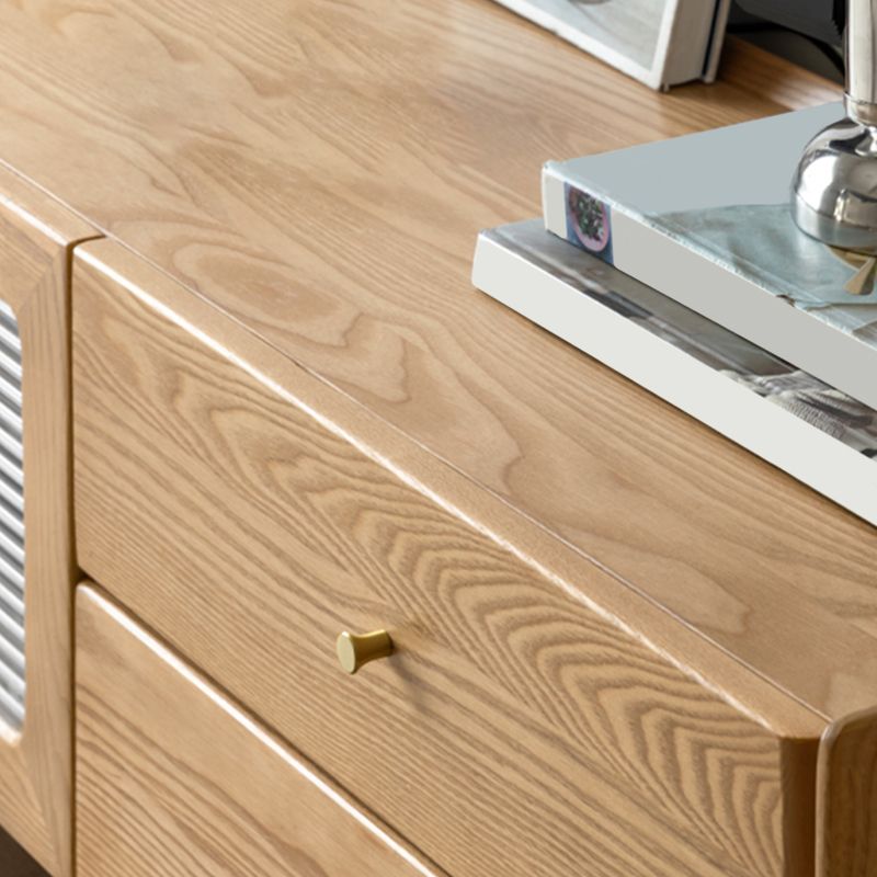 Modern 4 Drawers TV Stand Wooden TV Cabinet with Doors for Living Room Clearhalo 'furn' 'furn_tv_stands_entertainment_centers' 'Furniture' 'Living Room Furniture' 'TV Stands & Entertainment Centers' 'TV Stands & Media Storage Furniture' 'tv_stands_entertainment_centers' 1200x1200_c7484aae-5d0a-43a5-bcaa-17279275de0a